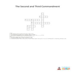 The Second and Third Commandments of God - Cross Word